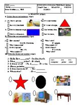 Đề kiểm tra môn Tiếng Anh Lớp 1 - Đề 2 - Năm học 2010-2011